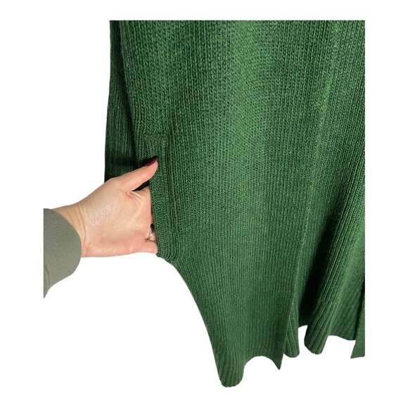 Free People Finely Maxi Green Cardi Wool Blend Cardigan-sz Small - Picture 10 of 10
